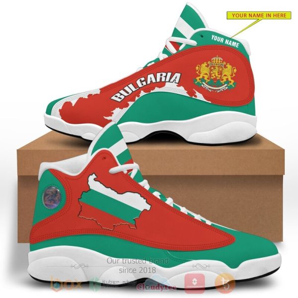 Bulgaria Personalized Red Green Air Jordan 13 Shoes Personalized Air Jordan 13 Shoes