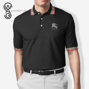Burberry Black All Over Print Premium Polo Shirt Burberry Polo Shirts