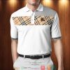 Burberry Caro Pattern White Polo Shirt Burberry Polo Shirts