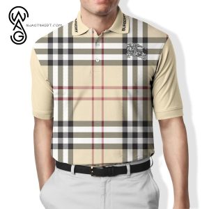 Burberry Cream Symbol All Over Print Premium Polo Shirt Burberry Polo Shirts