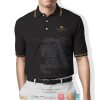 Burberry Grey Gold Big Logo Polo Shirt Burberry Polo Shirts