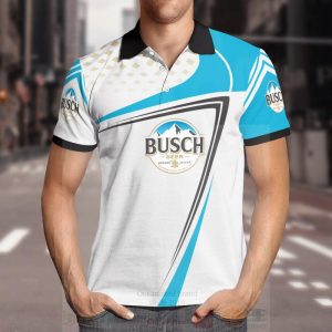 Busch Beer White Polo Shirt Beer Polo Shirts