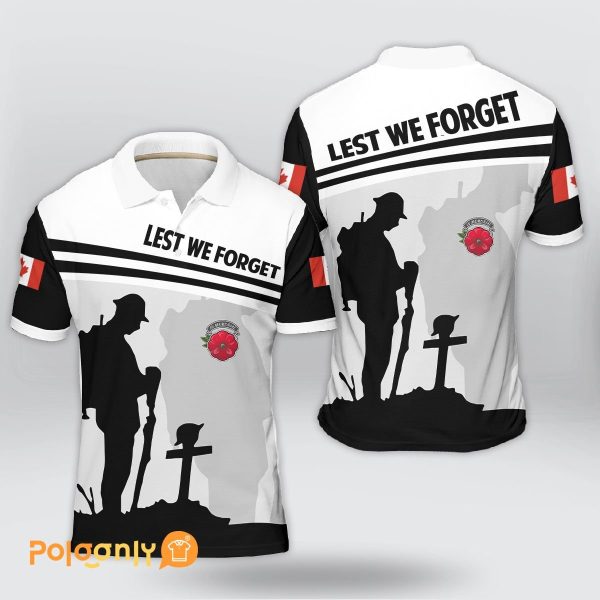 Canada Veteran Lest We Forget Polo Shirt Veteran Polo Shirts