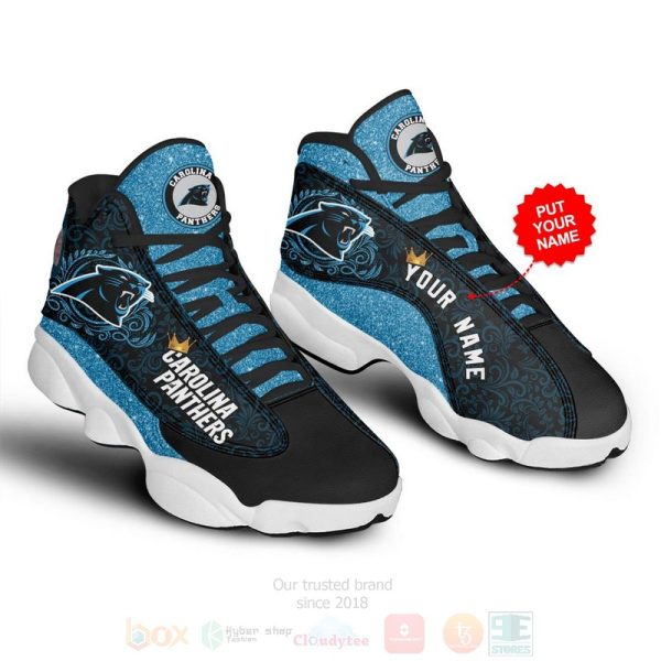 Carolina Panthers Nfl Custom Name Air Jordan 13 Shoes Carolina Panthers Air Jordan 13 Shoes