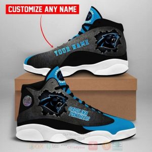 Carolina Panthers Nfl Football Team Custom Name Air Jordan 13 Shoes Carolina Panthers Air Jordan 13 Shoes