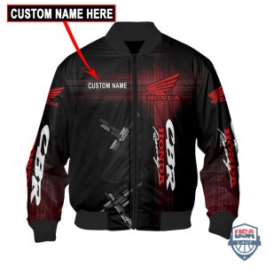 Cbr Honda Racing Flash Custom Name Bomber Jacket Honda Bomber Jacket