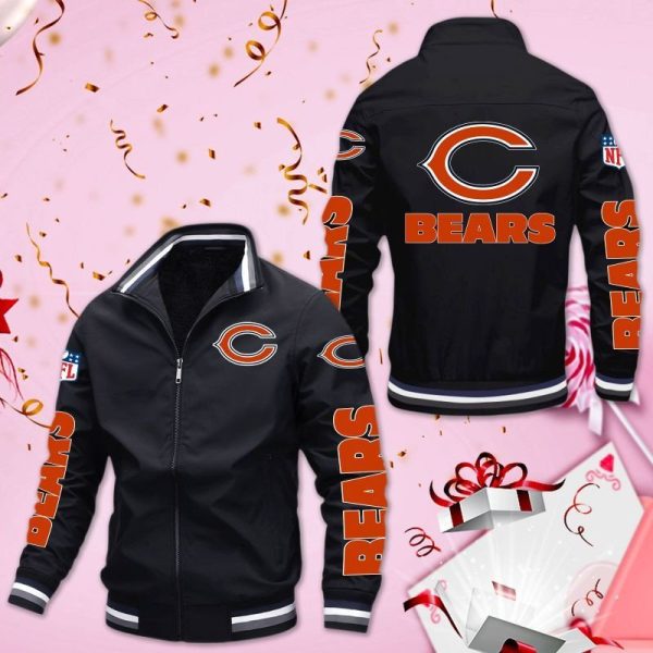 Chicago Bears 3D Bomber Jacket Chicago Bears Bomber Jacket