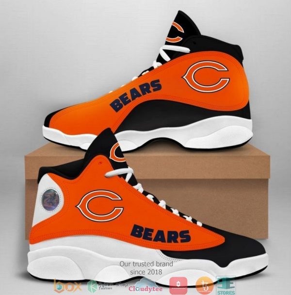 Chicago Bears Nfl Big Logo Football Team Air Jordan 13 Sneaker Shoes Chicago Bears Air Jordan 13 Shoes