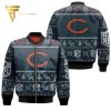 Chicago Bears Ugly Christmas Full Print Bomber Jacket Chicago Bears Bomber Jacket