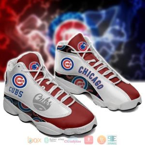 Chicago Cubs Mlb Football Fc Teams Big Logo Air Jordan 13 Sneaker Shoes Chicago Cubs Air Jordan 13 Shoes