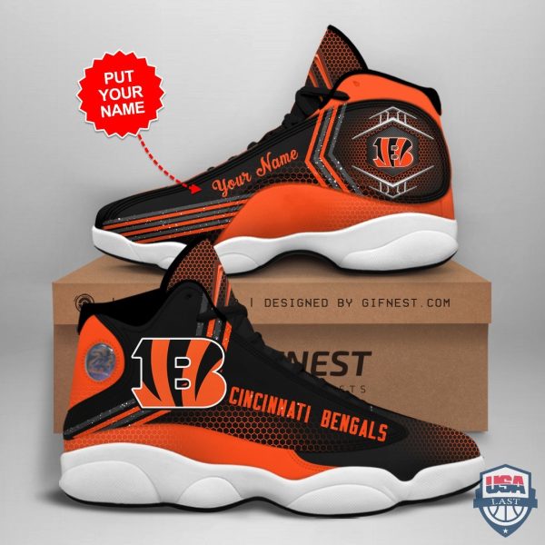 Cincinnati Bengals Air Jordan 13 Custom Name Personalized Shoes Cincinnati Bengals Air Jordan 13 Shoes