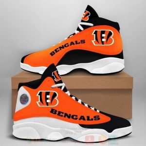 Cincinnati Bengals Nfl Big Logo Football Team Air Jordan 13 Shoes Cincinnati Bengals Air Jordan 13 Shoes