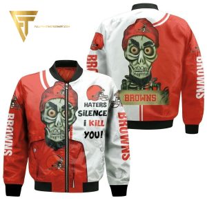 Cleveland Browns Haters Silence I Kill You Achmed Bomber Jacket Cleveland Browns Bomber Jacket