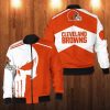 Cleveland Browns Punisher Skull Bomber Jacket Cleveland Browns Bomber Jacket