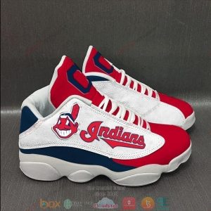 Cleveland Indians Mlb Teams Big Logo Gift Air Jordan 13 Sneaker Shoes Cleveland Indians Air Jordan 13 Shoes