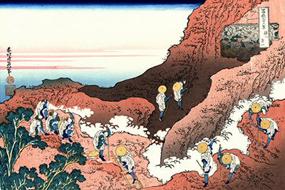 Climbing on Fuji Hokusai