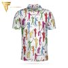 Colorful Female Golfer Full Printing Polo Shirt Golf Polo Shirts