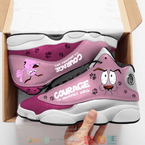 Courage The Cowardly Dog Air Jordan 13 Sneaker Shoes Dog Lover Air Jordan 13 Shoes