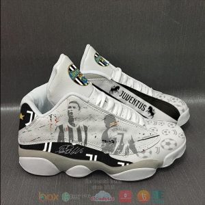 Cristiano Ronaldo Football Cr7 Juventus White Air Jordan 13 Shoes Juventus FC Air Jordan 13 Shoes