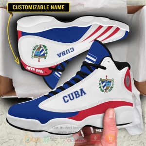 Cuba Personalized Blue White Air Jordan 13 Shoes Personalized Air Jordan 13 Shoes