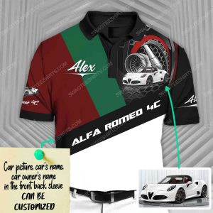 Custom Alfa Romeo Sports Car Racing All Over Print Polo Shirt Alfa Romeo Polo Shirts