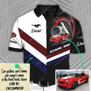 Custom Ford Mustang Sports Car Racing All Over Print Polo Shirt Ford Mustang Polo Shirts