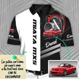 Custom Mazda Mx 5 Miata Sports Car Racing All Over Print Polo Shirt Mazda Polo Shirts