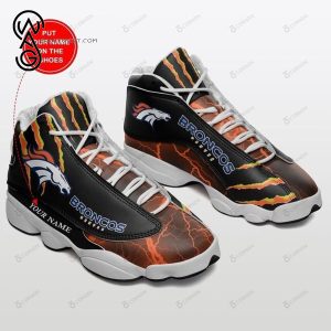 Custom Nfl Denver Broncos Air Jordan 13 Shoes Denver Broncos Air Jordan 13 Shoes
