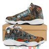 Cyberpunk Game Brown Air Jordan 13 Sneaker Shoes Cyberpunk Air Jordan 13 Shoes