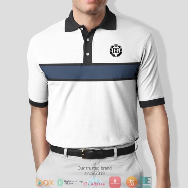 Dg White Navy Polo Shirt