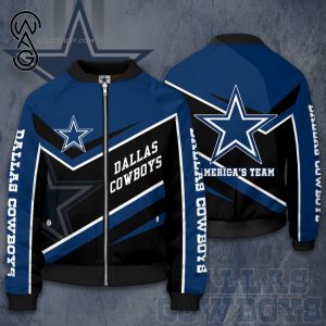 Dallas Cowboys Americas Team All Over Printed Bomber Jacket Dallas Cowboys Bomber Jacket