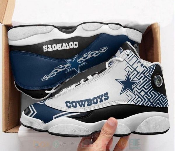 Dallas Cowboys Nfl Big Logo Football Team Air Jordan 13 Shoes Dallas Cowboys Air Jordan 13 Shoes