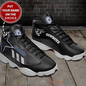 Dallas Cowboys Nfl Custom Name Air Jordan 13 Shoes 2 Dallas Cowboys Air Jordan 13 Shoes
