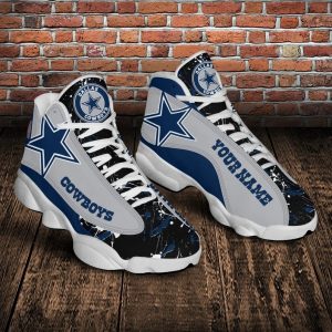 Dallas Cowboys Personalized White Air Jordan 13 Shoes Dallas Cowboys Air Jordan 13 Shoes