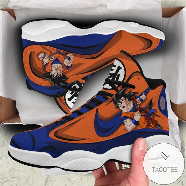 Dbz Goku Sneakers Custom Anime Dragon Ball Air Jordan 13 Shoes Dragon Ball Air Jordan 13 Shoes