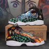 Demon Slayer Tanjiro Water Sun Breathing Air Jordan 13 Sneaker Shoes Demon Slayer Kimetsu no Yaiba Air Jordan 13 Shoes