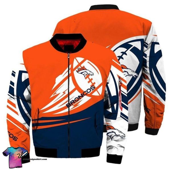 Denver Broncos All Over Printed Bomber Jacket Denver Broncos Bomber Jacket