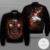 Denver Broncos Lava Skull Full Print Bomber Jacket Denver Broncos Bomber Jacket