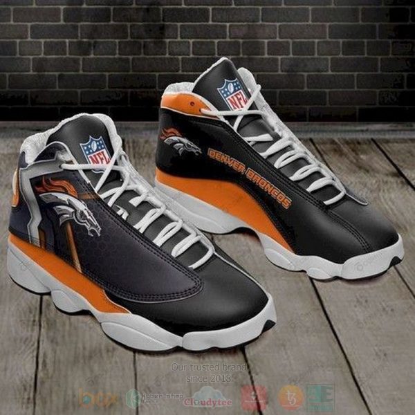 Denver Broncos Nfl Teams Black Air Jordan 13 Shoes Denver Broncos Air Jordan 13 Shoes