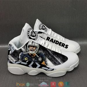 Derek Carr Las Vegas Raiders Nfl Football Team Air Jordan 13 Sneaker Shoes Las Vegas Raiders Air Jordan 13 Shoes