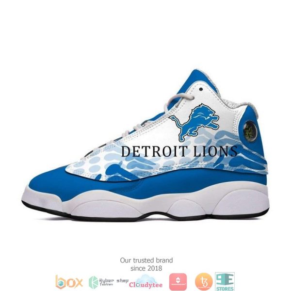 Detroit Lions Blue Sports Nfl Colorful Air Jordan 13 Sneaker Shoes Detroit Lions Air Jordan 13 Shoes