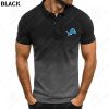 Detroit Lions Men Gradient Polo Shirt Detroit Lions Polo Shirts