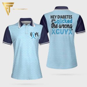 Diabetes Picked The Wrong Guy Diabetes Awareness Full Printing Polo Shirt