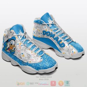 Disney Donald Duck Blue White Air Jordan 13 Shoes Disney Characters Air Jordan 13 Shoes