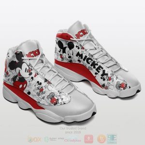 Disney Mickey Mouse White Air Jordan 13 Shoes Mickey Minnie Mouse Air Jordan 13 Shoes