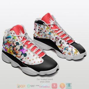 Disney Mickey Mouse With Friend Air Jordan 13 Sneaker Shoes Mickey Minnie Mouse Air Jordan 13 Shoes
