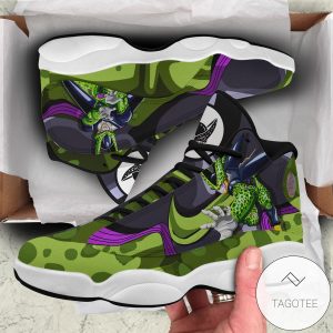 Dragon Ball Cell Sneakers Custom Anime Dbz Air Jordan 13 Shoes Gift Idea Dragon Ball Air Jordan 13 Shoes