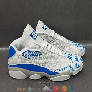 Drink Bud Light Beer Big Logo 28 Air Jordan 13 Sneaker Shoes Bud Light Beer Air Jordan 13 Shoes