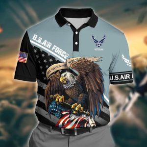 Eagle U S Air Force Veteran All Gave Some Some Gave All Polo Shirt Eagle US Polo Shirts