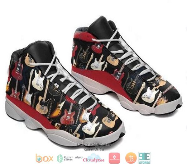 Electric Guitar Pattern Air Jordan 13 Sneaker Shoes Electric Guitar Air Jordan 13 Shoes